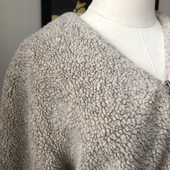 Harris Wallace Oatmeal Teddy Bear Zip Jacket S - Picture 4 of 8